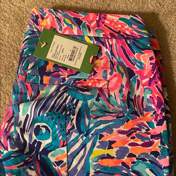 Lilly Pulitzer NWT size 4 true blue seas the day ankle pants - Picture 2 of 8